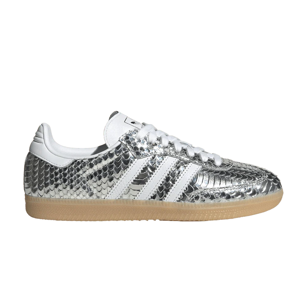 adidas Samba Patent Snakeskin Silver Metallic (Women's)