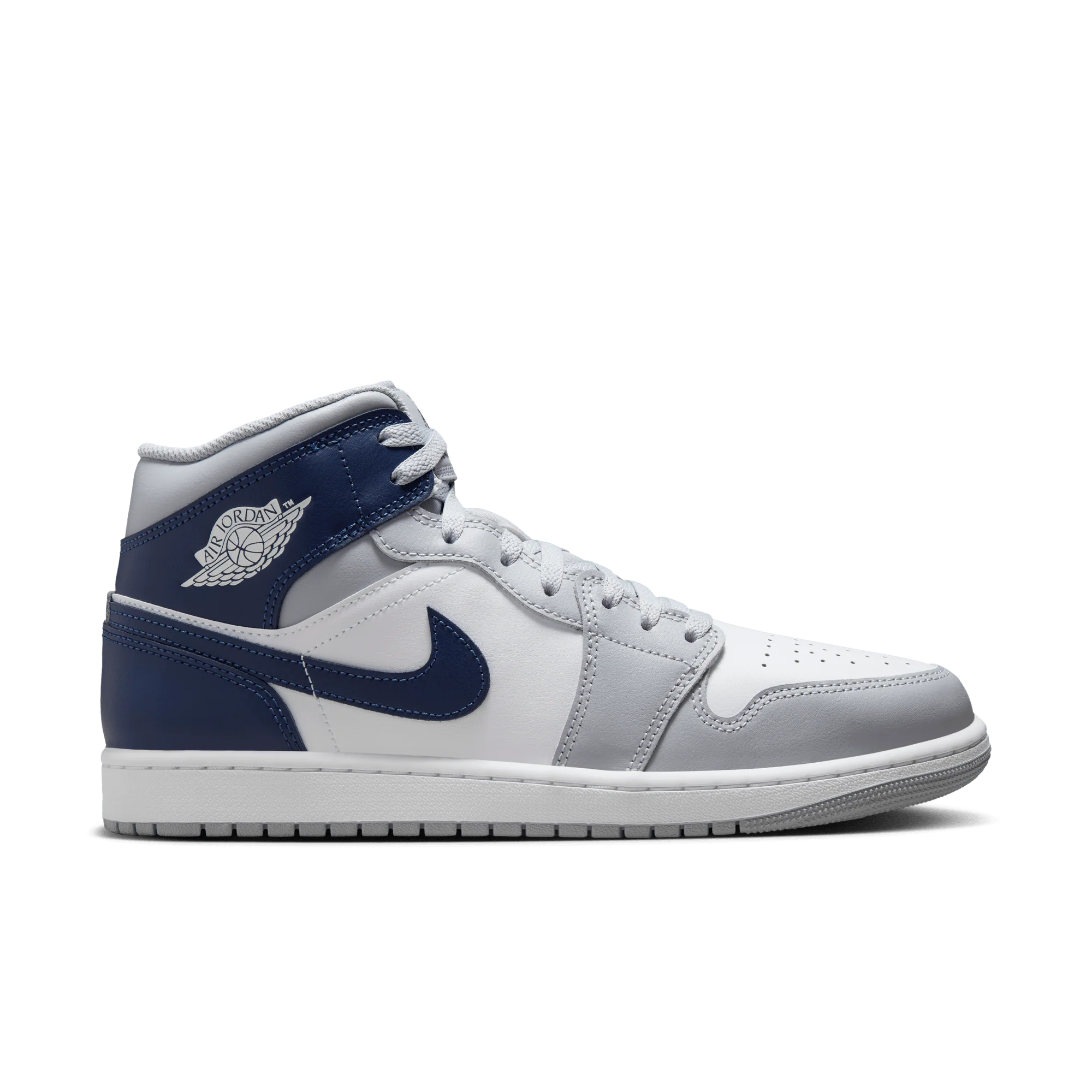 Jordan 1 Mid Wolf Grey Midnight Navy