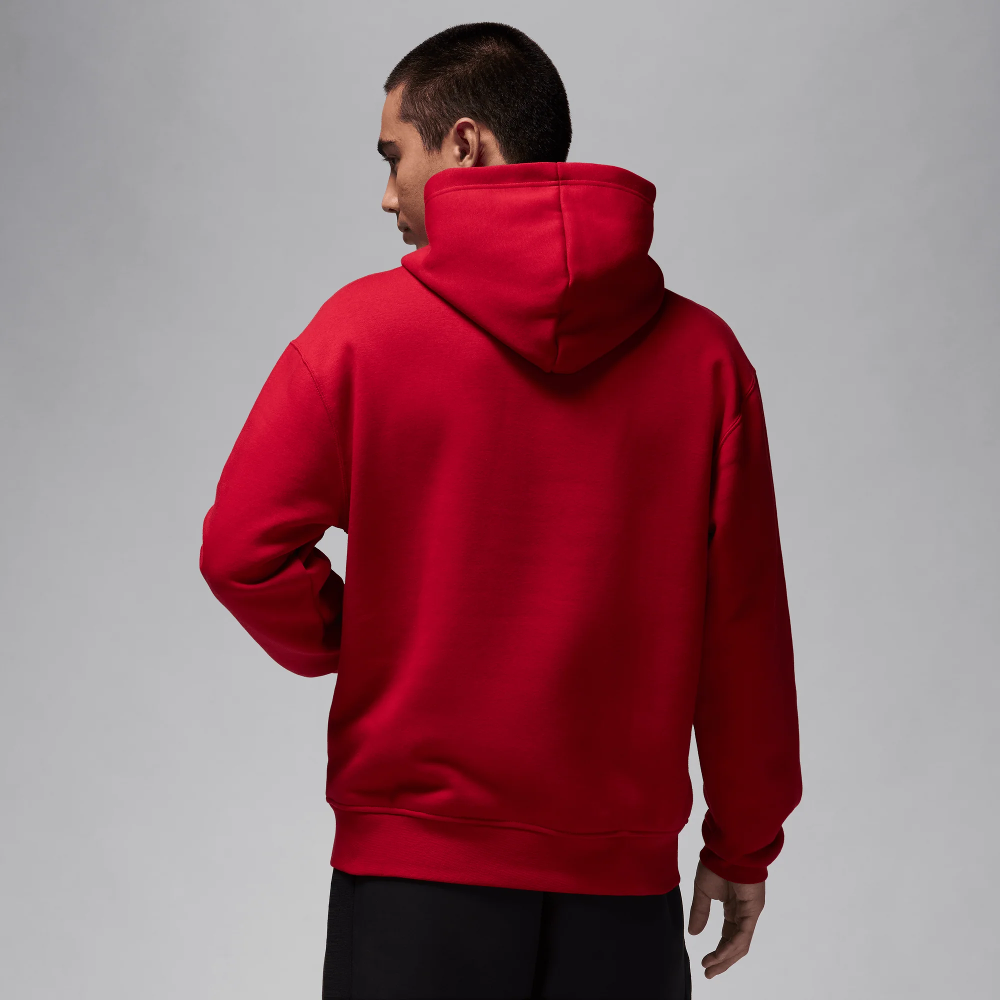 Jordan Jumpman "Chimney" Men's Fleece Pullover Hoodie Gym Red/Black - Image 2