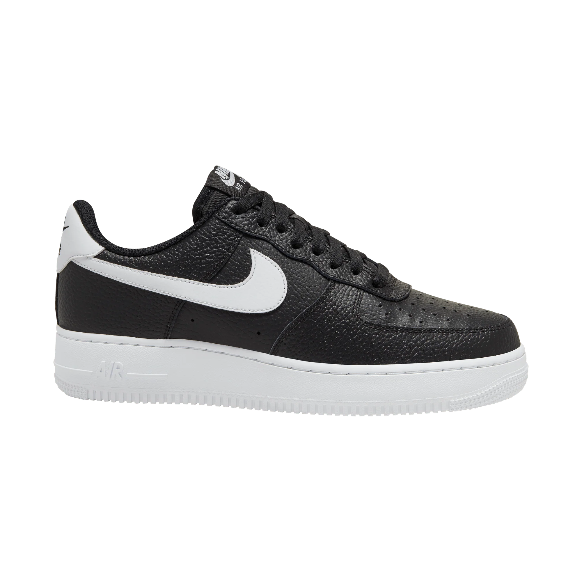 Nike Air Force 1 Low '07 Black White Pebbled Leather