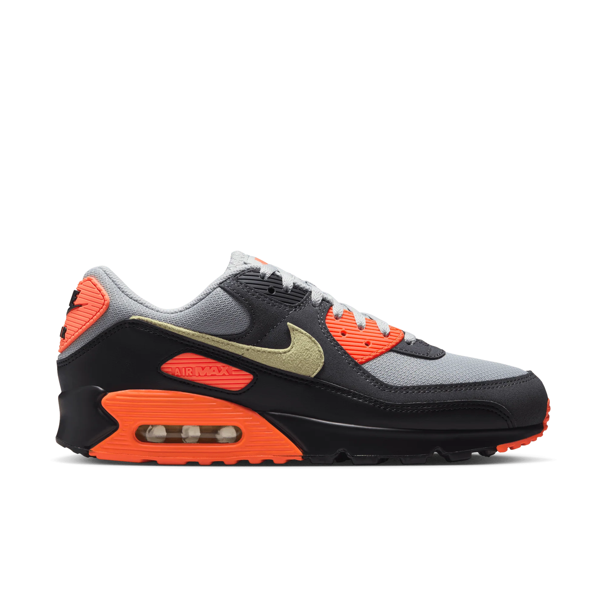 Nike Air Max 90 Light Smoke Grey Hyper Crimson Limelight