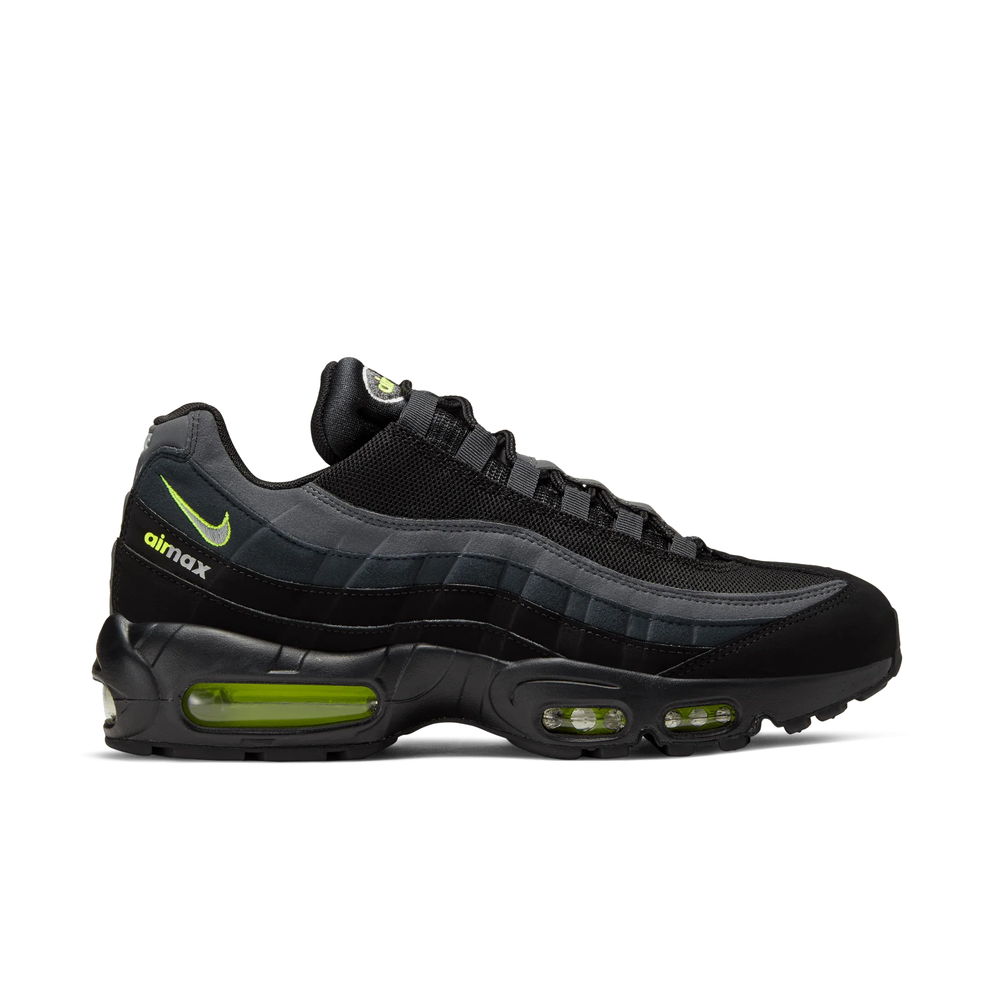 Nike Air Max 95 Retro Logo Black Grey Volt